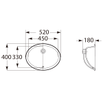Roca A327302000 Neo-selence 枱下洗臉盆